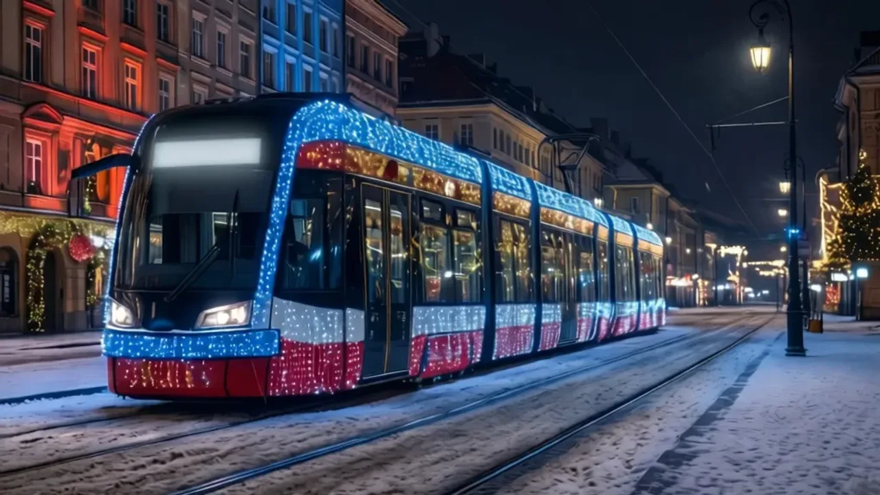 Świąteczny tramwaj Warszawa 2025: rozkład jazdy, trasy i lokalizację GPS